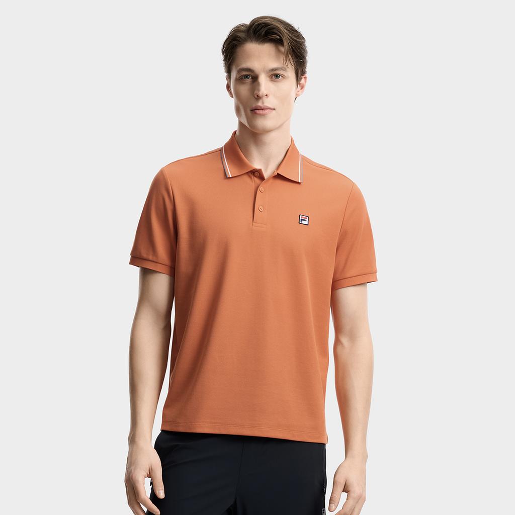 Fila F.C. Fashion Classic Minimalist Retro Casual Comfortable Versatile Cool Feeling Knitted Short Sleeve Polo Shirt Men Tops F11M621102FWI