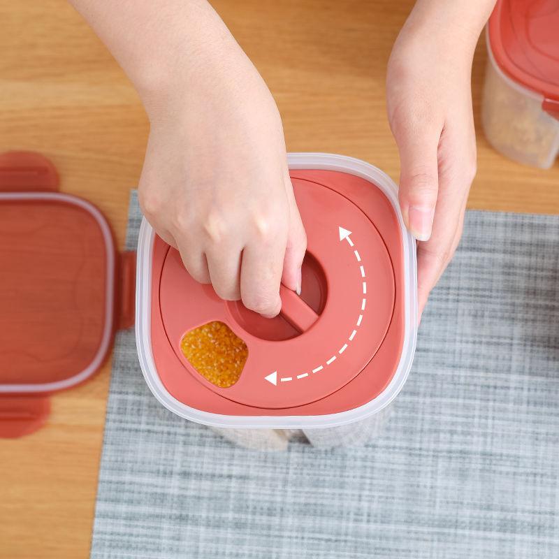 1,9/3 l transparente Getreidedosen aus Kunststoff, versiegelte Vorratstanks, Box, Müslispender, Lebensmittelbehälter, Küchenorganizer, Zubehör