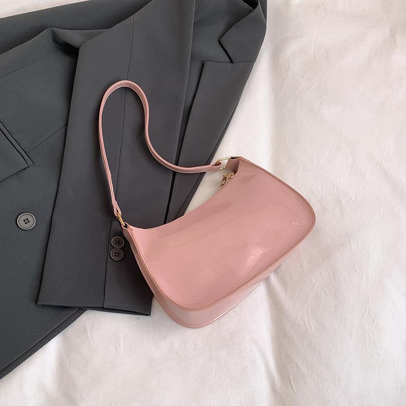 Premium solid color simple women's bag new retro hand bag shoulder underarm bag versatile woman