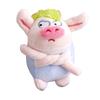 Entzückender grüner Plüschschwein-Schlüsselanhänger Niedliches Stofftier-Taschenanhängsel Geschenk für Sammler