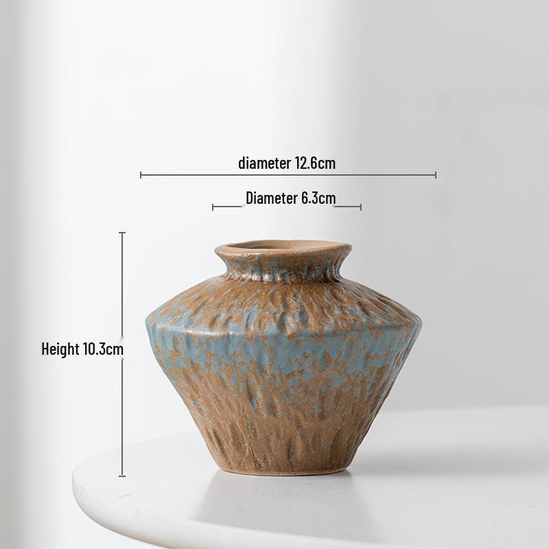 Retro Chinese Ceramic Vase: Elegant Flower Insert for Living Room, Dining Table, Hotel, and B&B Decor