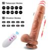 Bezdrátové dálkové tahání realistické dildo vibrační vrstva silikonová super velký vyhřívací penis dilda Sexuální hračky pro ženy