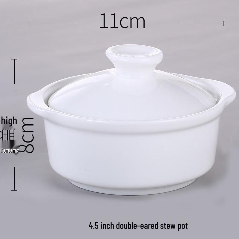 OIMG Ceramic Bird s Nest Double-Boiler Stew Pot
