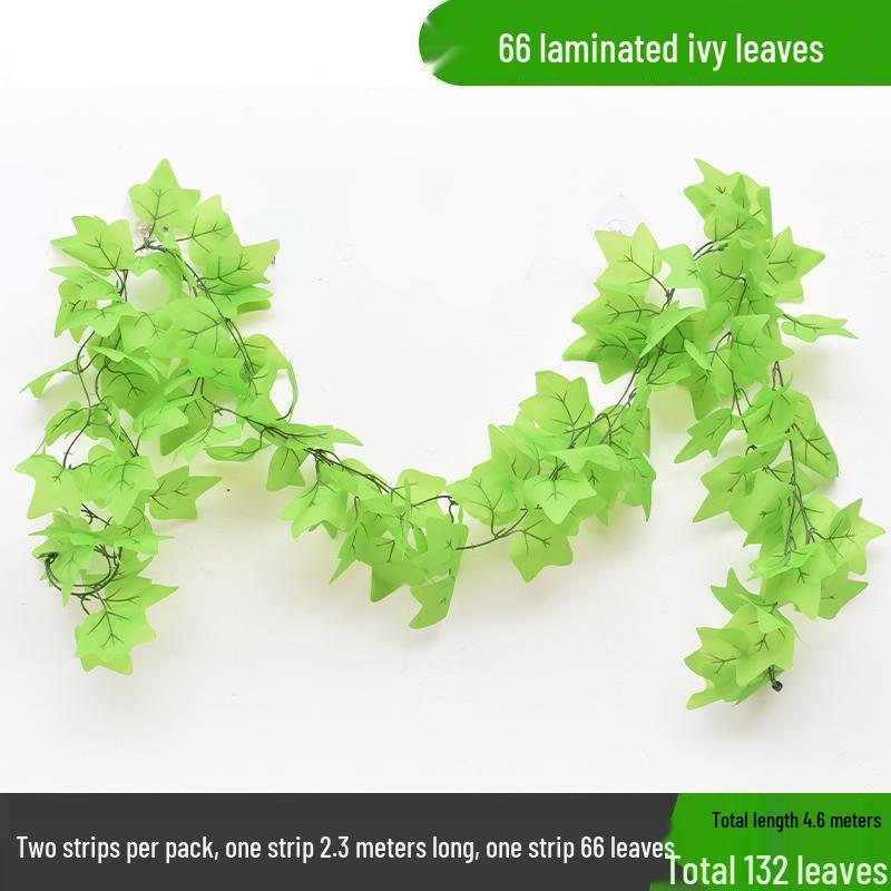 Efeutute Weinblätter Künstliche Deckenranke mit Rattan und Grünem Laub
