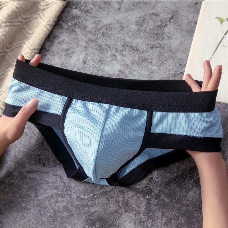 

Мужское нижнее белье Треугольные трусы Свободные Низкая посадка Индивидуальная упаковка M синий