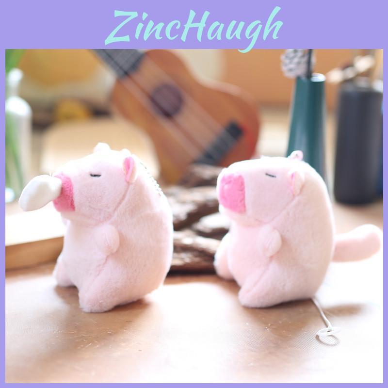 Adorable Capybara Plush Toy Keychain Cuddly And Soft With Wagging Tail Attachment