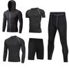 Men's Quick-Dry Running & Fitness Set: Short-Sleeved, Sweat-Absorbing, Casual Wear Tights