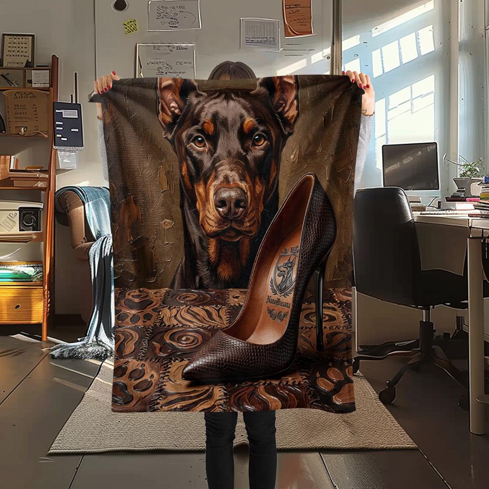 

1Pc Vintage Wolf Painting Print Flannel Blanket High Quality Warm Comfortable Cover for All Seasons Perfect for Gifts Home Decor 80cm x 120cm