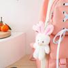 10Pcs Stuffed White Rabbit Plush Keychain Keyring Easter Party Bunny Plush Dolls  Girl