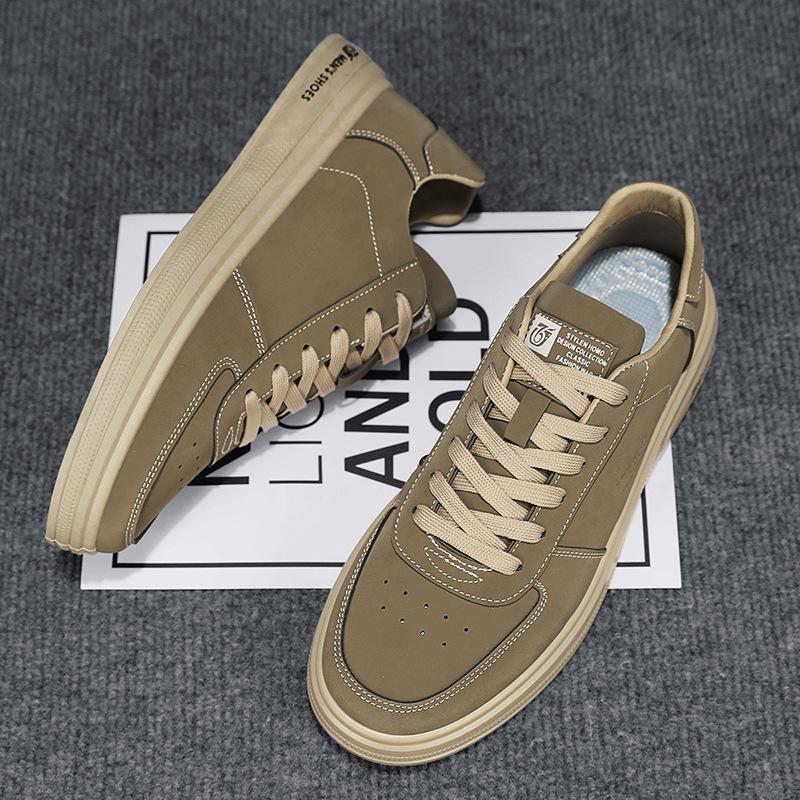 Spring New Flat Bottom Casual Shoes Men British Style Retro Low Top Board Shoes Fashion Versatile Holiday Anti Slip Sports Shoes