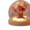 DIY Flower Bedside Lamp, Lamp with Dome Lighted Ambient Light, Desktop Ornament, Material