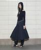 Yusentig Two-Way Pleated Long Skirt Aw5Ms45210