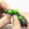 Stress-Relieving Edamame Toy Squeeze Pea Keychain Cute Stress-Relieving Toy Keychain