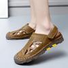 Übergröße Leder Herrensandalen Herren Hausschuhe Hohe Qualität Lässig Herrenschuhe Sommer Outdoor Strand Herrensandalen Modische Sneaker