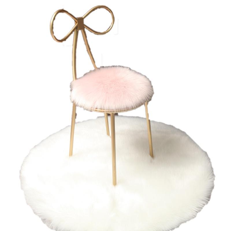 30/40/45cm Soft Plush Seat Cushion Round Area Rug Floor Mat Chair Cushion 1pcs