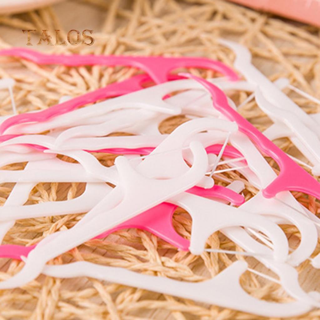 100 Pcs Dental Floss Teeth Plastic Toothpicks Stick Oral Care Cleaning Tool Health Care