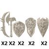 MOC Medieval Building Block Soldier Figure Weapon Accessories Battle Axe Bow Arrow Sword Sheath Shield Assembly Puzzle Brick Toy
