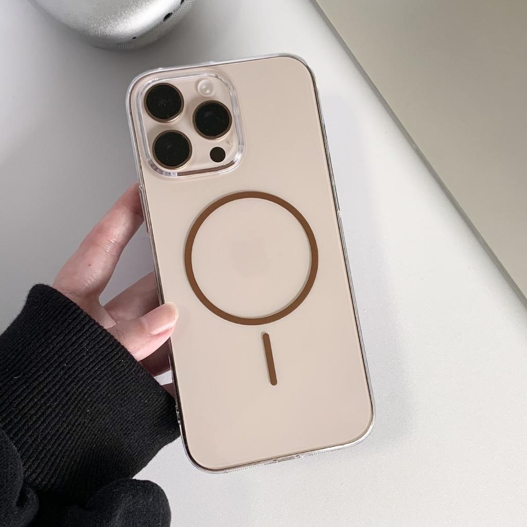 For IPhone16 Promax Magnetic Phone Case for Apple 15 All-inclusive Anti-fall 14 Transparent PC Protective Hard Case 13