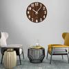 12 Inch Luminous Silent Quartz Art Deco Oval Fluorescent Wall Clock with Needle Display for Living Room and Bedroom