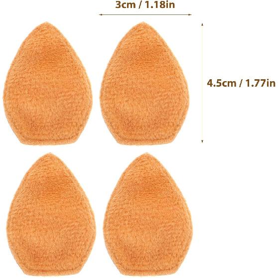LOGOFUN 100Pcs Chirstmas Deer Ear Plush Mini Deer Ear Charms Ornaments Miniature Deer Ear Crafts for DIY Crafts Making Accessoires Xmas Party