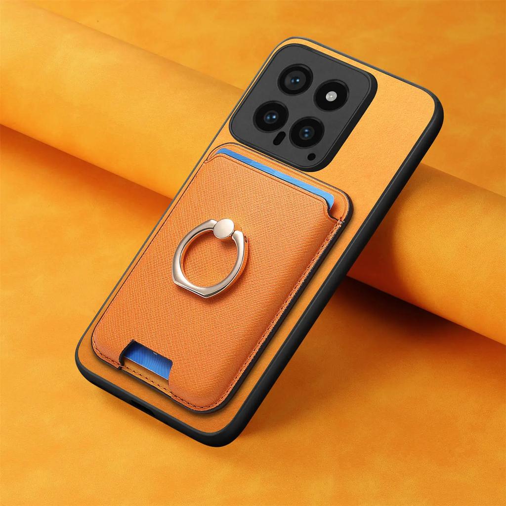 2 In 1 Vertical Card Solt Magnetic Ring Holder Wallet Case For Redmi Note 13 Pro Plus 12 11 13T POCO X6 14 Ultra Bag Stand Cover