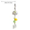 Green Lemon Persimmon Keychain Wind Chimes Beaded Keychain Cute Lemon Keychain  Key Ornament