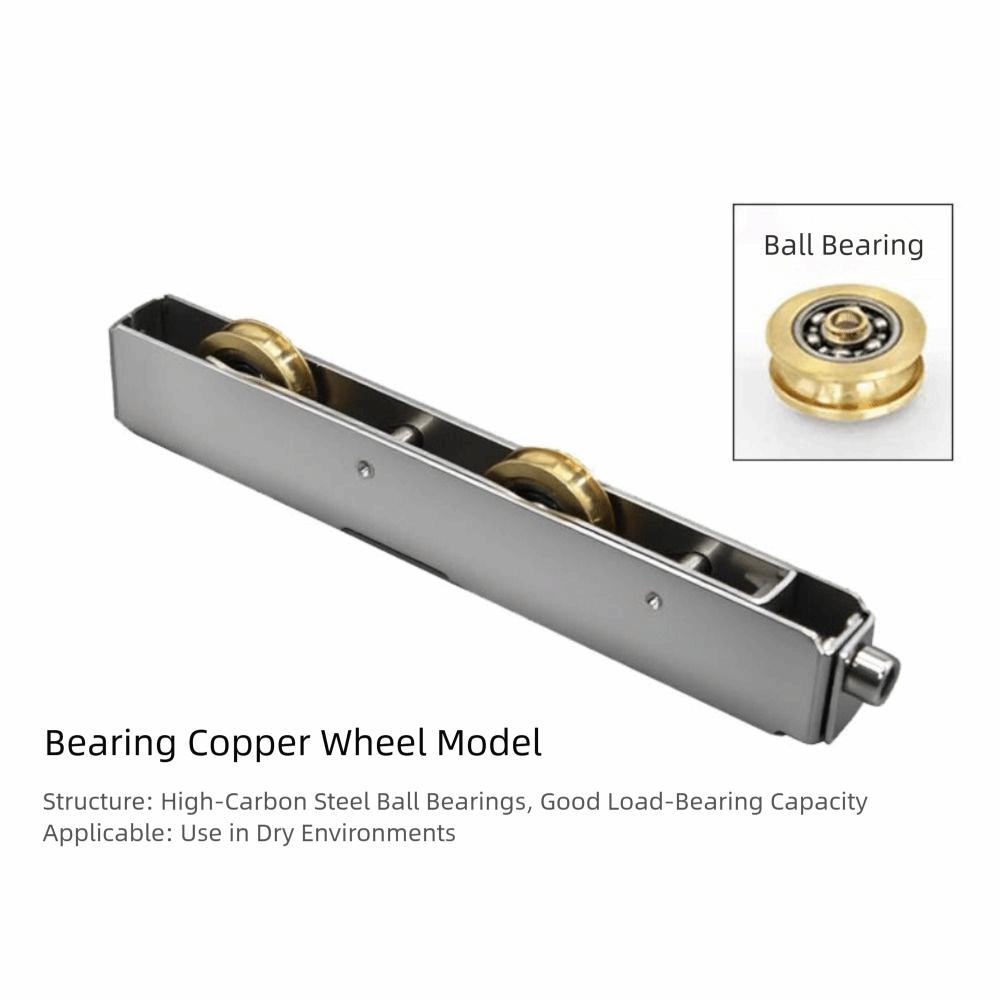 Stainless Steel Door Sliding Roller Bearing Rollers Double Copper Wheel Window Pulley Silent Sliding Door Fittings