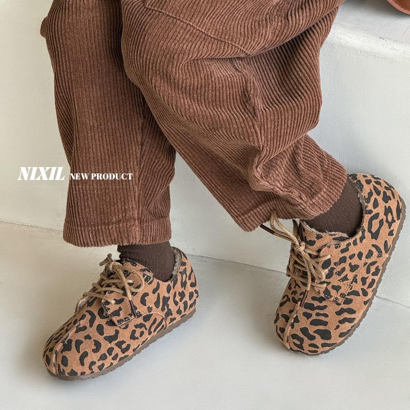 Winter new children's versatile fake split-toed girls' velvet matte leather girls' cotton shoes