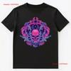 Abstract Ornaunisext Pink Blue And Purple Sculls T Shirt Vintage Breathable Streetwear Fashion