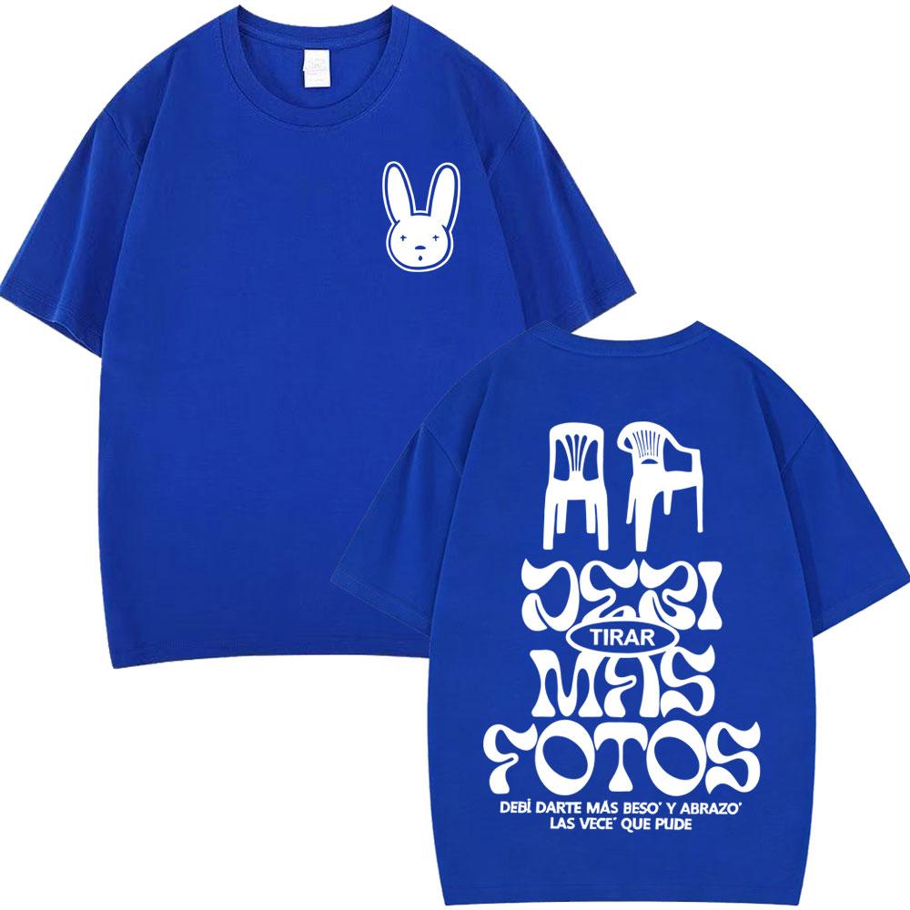 Rapper Bad Bunny Tour 2026 Merch T Shirt Men Women Fashion Y2k Clothes Hip Hop Tshirts Shortsleeved Casual Vintage Tshirts