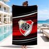 Asciugamano da Spiaggia Emblema River Plate, Asciugatura Rapida, Facile da Curare, Adatto sia per il Fitness che per le Vacanze al Mare, Essenziale Sportivo