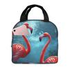 Flamingo In The Tropical Pond Insulated Lunch Bag for Women Children Leakproof Food Boxes Thermal Lunch Box Tote