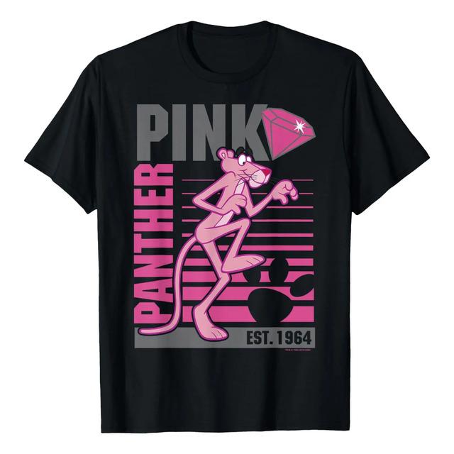T-shirt With Pink Panther Lining and Portrait Print S