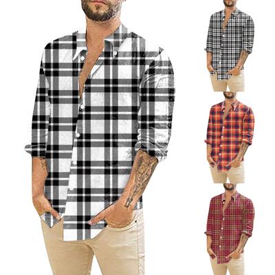 Ontwerper lente zomer heren casual 3D Halloween print Hawaii shirt blouse lange mouwen