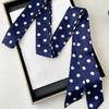 Luxury Ribbon Polka Dot Scarf Printed Retro Scarf Headband Neckerchief Korean Style Long Scarves Spring Summer