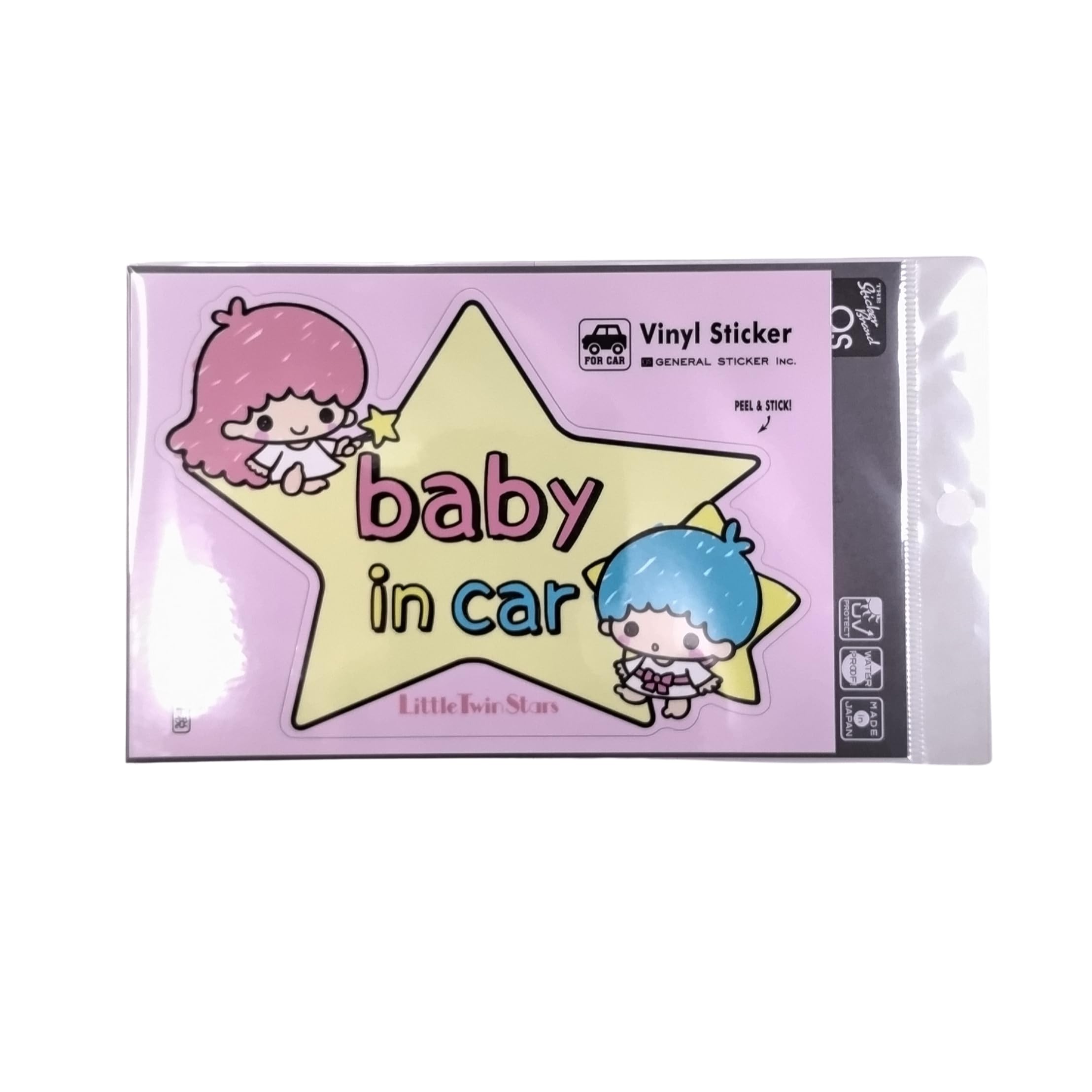 

Sanrio Baby in Car Car Sticker Kiki & Lala Little Twin Stars LCS062