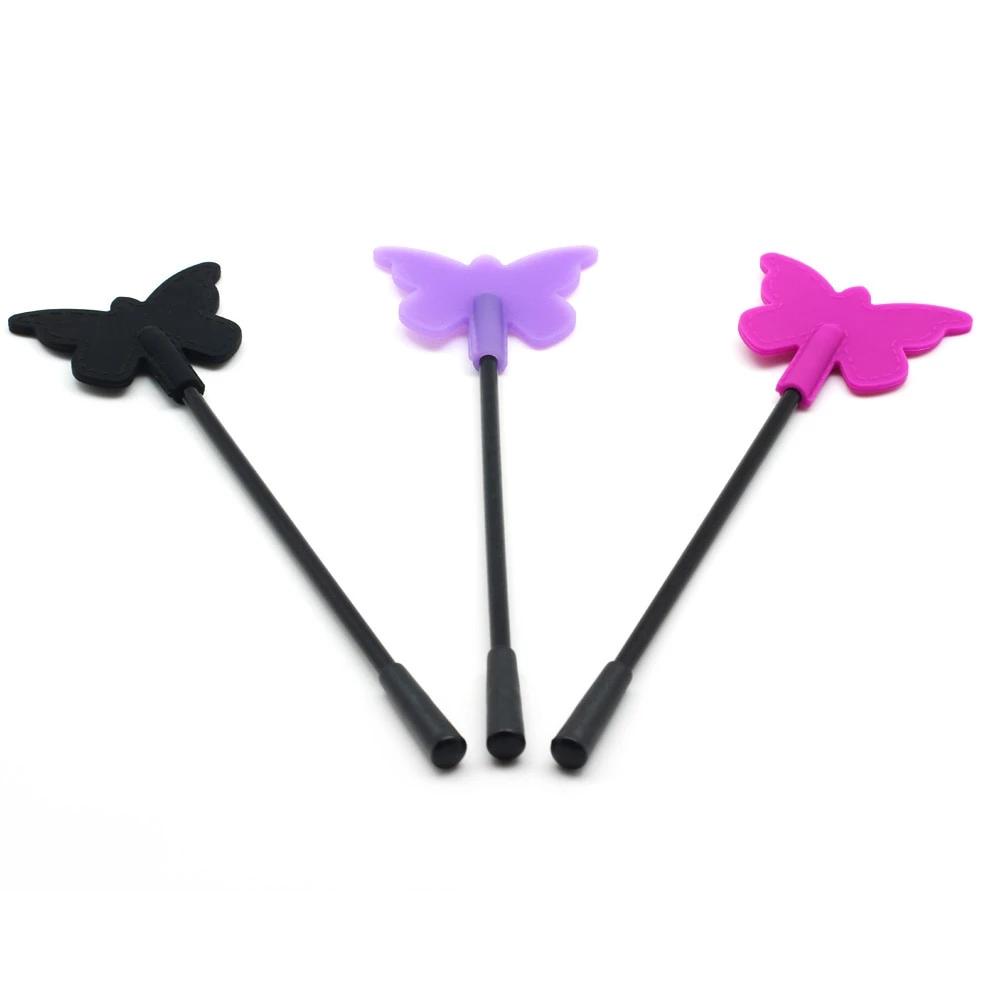 Butterfly Silicone Crop Spanking Paddle Sex Whip Impact Play Fetish Crops
