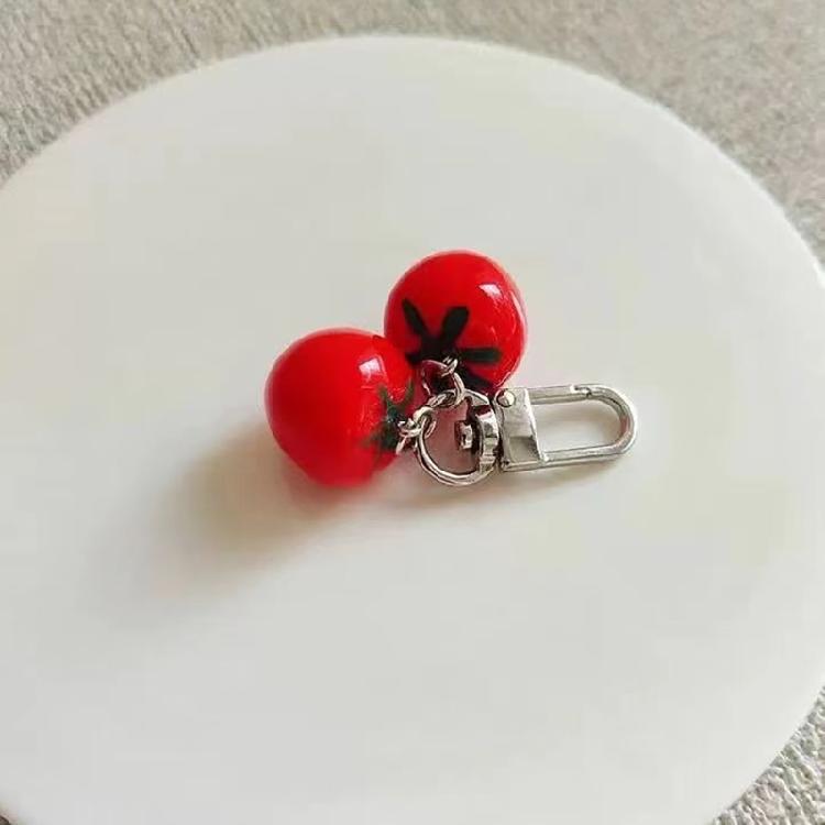 Portachiavi Ciondolo Pomodorini Moda Decorazione da Appendere Dolce Ciondolo Fascino