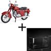 1:10 Happy 250 Model Toy Motorcycles Alloy Diecast Sound Light Shock Absorption Rubber Tires Simulation Motorcycle for Kids Gift