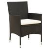 Vidaxl Garden Chairs With Cushions, 2 Pcs., Poly Rattan, Black