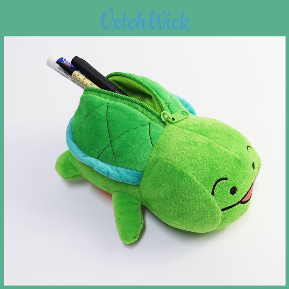 Cute Turtle Pencil Case With Cotton Material For Students And Desk Organization