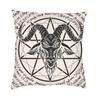 Duivel Satan geit geprint patroon kussenhoes voor thuis woonkamer bank decoratie vierkante polyester kussensloop,(3)