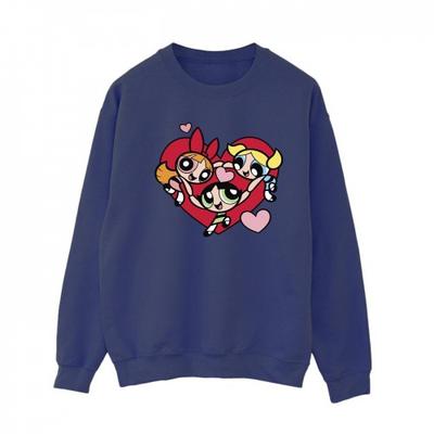 The Powerpuff Girls Womens/Ladies Holding Hands Heart Sweatshirt