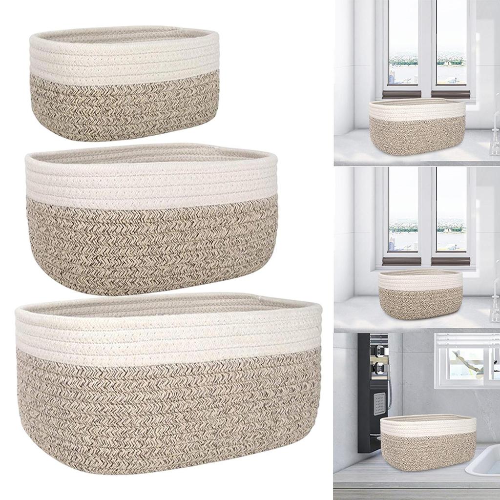 Cotton Rope Basket Holder Shelf Basket for Towel Storage Pet Toys Bedroom