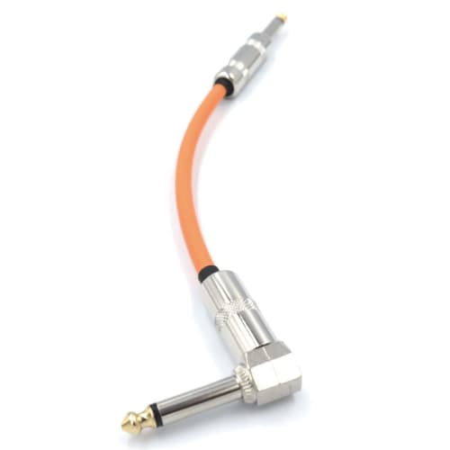 KM sound CANARE Orange GS-6 Patchkabel mit L-S Stecker, Hergestellt in Japan (15 cm)