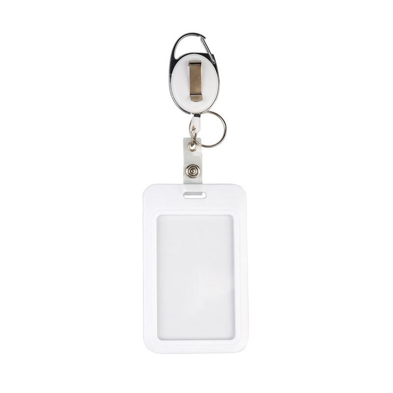 Stylish Simple Document Card Holder For Women Men High Quality Retractable Sliding Cover Card Holder Bus Card Id Card Holder