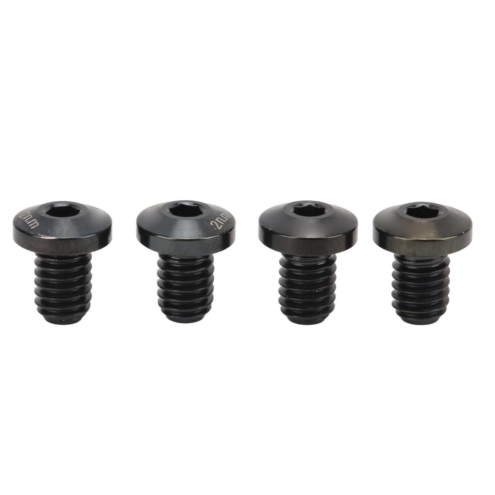 

4Pcs Road Bike Brakes Screws Titanium Alloy Durable Rustproof Polishing Grinding Accurate Thread Road Bike Rotor Bolts Black