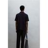 H M Collar T sHirT Regular fiT Navy Blue