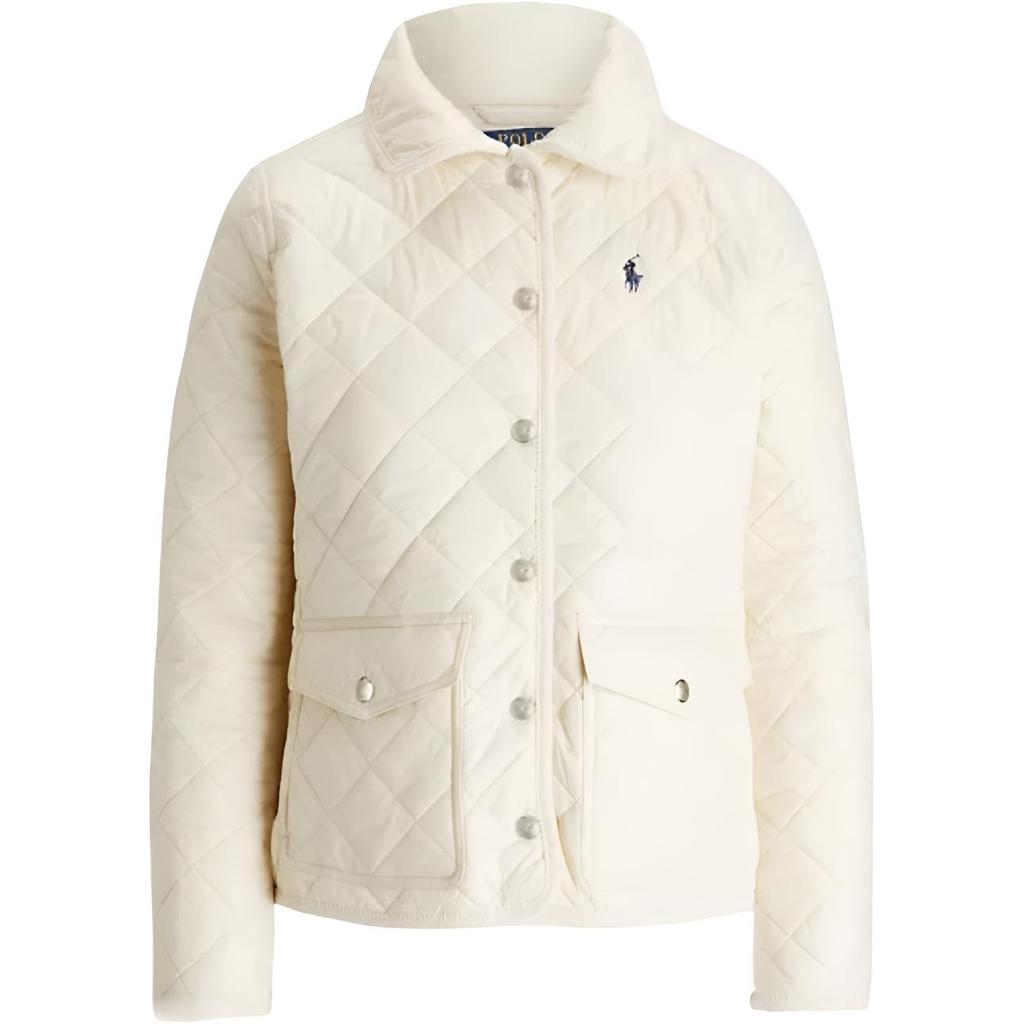Polo Ralph Lauren FW25 Pony Logo Embroidered Diamond Long Sleeve Cotton Jacket Women Jackets WMPOOTWN2820351-250