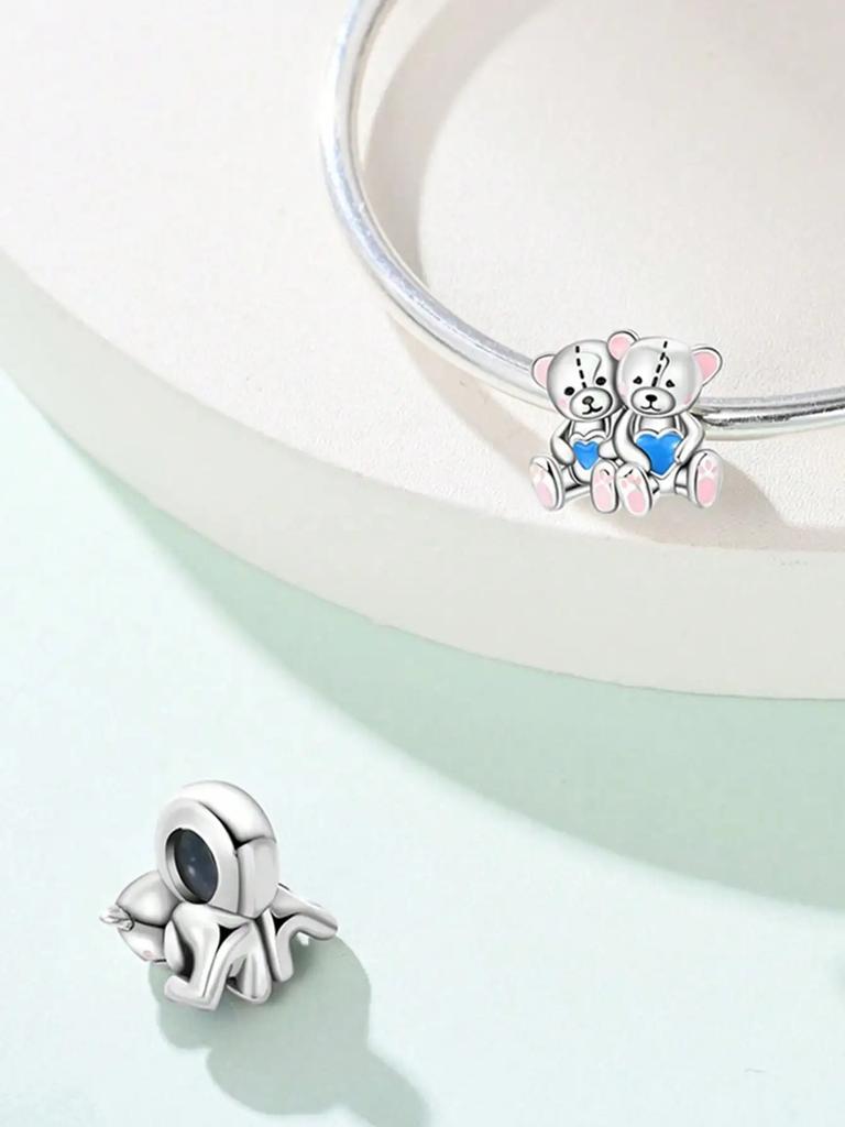Charm Copper Colors Cute Little Bear Bead For Original Bracelet Diy Beads Charms Jewellery Making Gift For Women Styfne